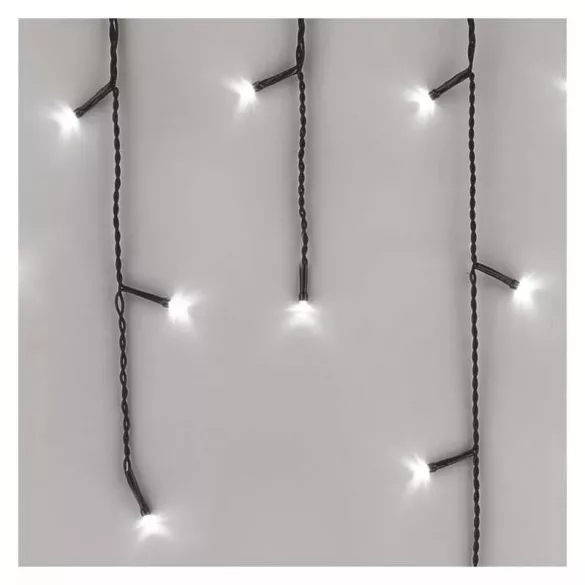 LED karácsonyi jégcsapok,10m,kültéri és beltéri,hideg fehér,programokkal ZY1448