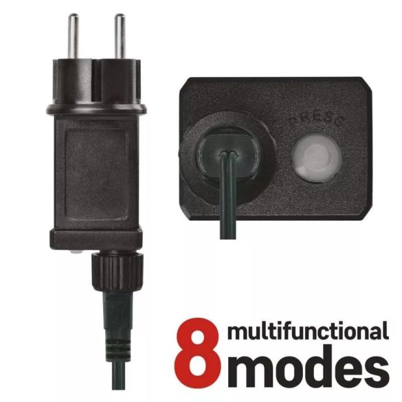 LED karácsonyi jégcsapok,3,6m,kültéri és beltéri,meleg fehér,programokkal ZY2049