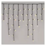 LED karácsonyi jégcsapok, 10 m, kültéri és beltéri, meleg fehér, program D4CW03