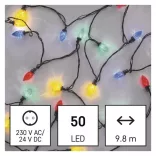 LED karácsonyi fényfüzér, színes égők, 9,8 m, multicolor, többfunkciós D5ZM01