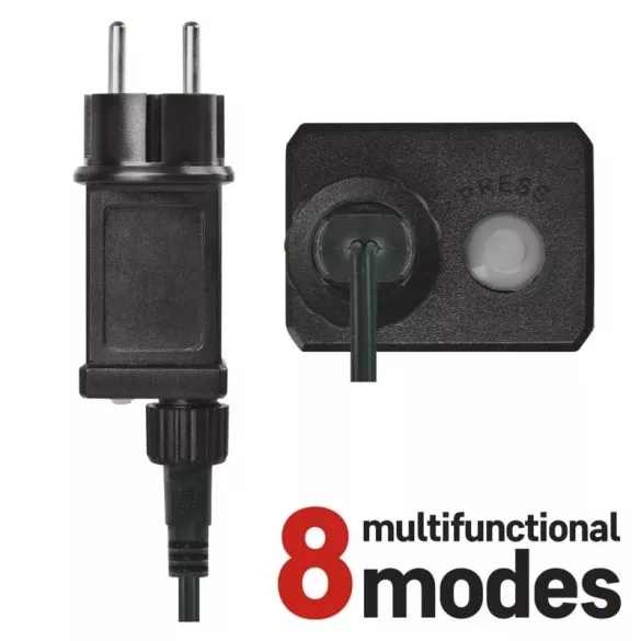 LED karácsonyi fényfüzér, színes égők, 9,8 m, multicolor, többfunkciós D5ZM01