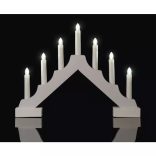 KARÁCSONYI GYERTYA-PIRAMIS 7LED IP20 2xAA IDŐZÍTŐ FHR MELEG DCAW12