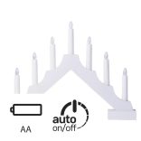 KARÁCSONYI GYERTYA-PIRAMIS 7LED IP20 2xAA IDŐZÍTŐ FHR MELEG DCAW12