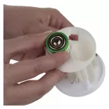 LED temetői mécses, 12,5 cm, 2x C, kültéri és beltéri, vintage, időzítő DCCV21