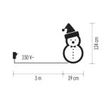 KARÁCSONYI DEKO RATTAN HÓEMBER 39x124 120LED IP44 ID. HIDEG ZY2124T