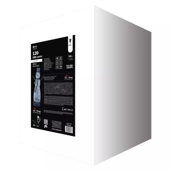 KARÁCSONYI DEKO RATTAN HÓEMBER 39x124 120LED IP44 ID. HIDEG ZY2124T