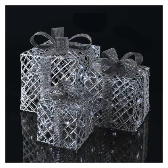 EMOS LED ajándékok, 3 méret, beltéri, hideg fehér, időzítő DCFC10