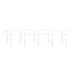   LED karácsonyi fényfüzér-10x jégcsap, 1,35 m, 2x AA, beltéri, hideg fehér DCGC01