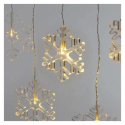   LED karácsonyi fényfüggöny – hópelyhek, 84 cm, beltéri, meleg fehér DCGW06