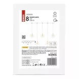 LED karácsonyi fényfüggöny – hópelyhek, 84 cm, beltéri, meleg fehér DCGW06