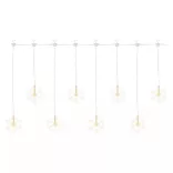 LED karácsonyi fényfüggöny – hópelyhek, 84 cm, beltéri, meleg fehér DCGW06
