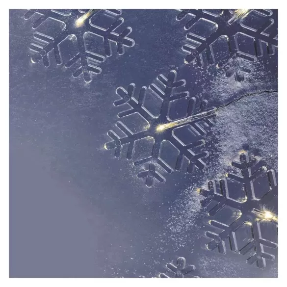 LED karácsonyi fényfüggöny – hópelyhek, 84 cm, beltéri, meleg fehér DCGW06