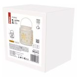 LED dekoráció-lámpa hópelyhekkel, fém, fehér,14 cm,3x AAA,beltéri,vintage DCLV11