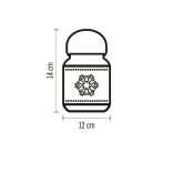 LED dekoráció-lámpa hópelyhekkel, fém, fehér,14 cm,3x AAA,beltéri,vintage DCLV11