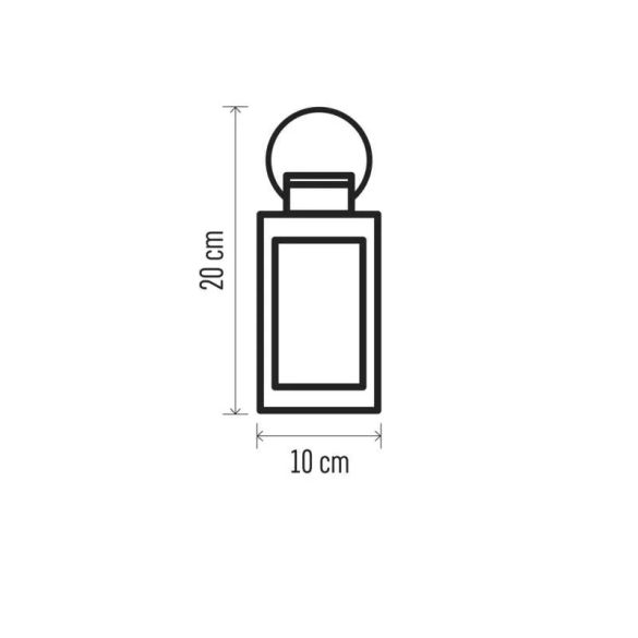 LED dekoráció-karácsonyi lámpa gyertyával, fekete, 22 cm, 3x AAA, beltéri DCLV14