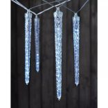 LED karácsonyi fényfüzér-10x jégcsap,3,6m,kültéri és beltéri,hideg fehér DCPC01