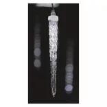 LED karácsonyi girland-jégcsapok,6 db,3,6 m,kültérre és beltérre,hideg f. DCPC06