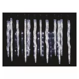 LED karácsonyi girland-jégcsapok,12db,3,6 m,kültérre és beltérre,hideg f. DCPC07