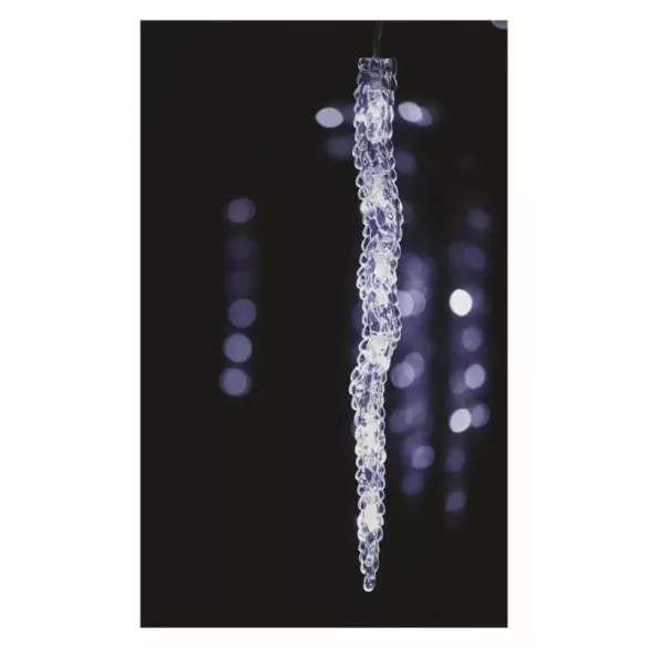 LED karácsonyi girland-jégcsapok,12db,3,6 m,kültérre és beltérre,hideg f. DCPC07