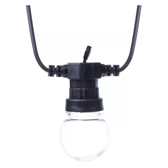 LED fényfüzér – 10x party égő, 5 m, kültéri és beltéri, többszínű DCPM01