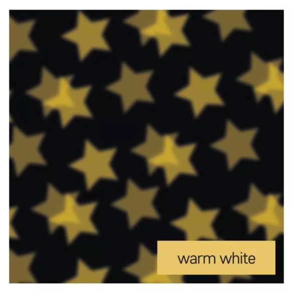 LED dekoráció projektor – csillagok, 3x AAA beltéri, meleg fehér DCPW03