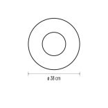 LED karácsonyi koszorú, havas, 38 cm, 2x AA, beltéri, meleg fehér,időzítő ZY2354