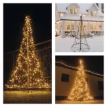LED karácsonyfa, 180 cm, kültérre és beltérre, meleg fehér (vintage), DCTW32