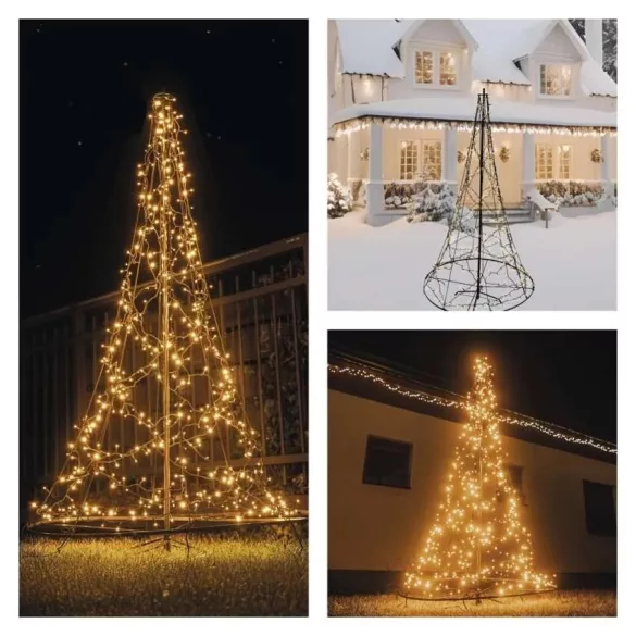 LED karácsonyfa, 180 cm, kültérre és beltérre, meleg fehér (vintage), DCTW32