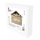 LED adventi naptár, fa, 40x50 cm, 2x AA, beltéri, meleg fehér, időzítő DCWW01