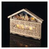 LED adventi naptár, fa, 40x50 cm, 2x AA, beltéri, meleg fehér, időzítő DCWW01