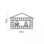 LED adventi naptár, fa, 40x50 cm, 2x AA, beltéri, meleg fehér, időzítő DCWW01