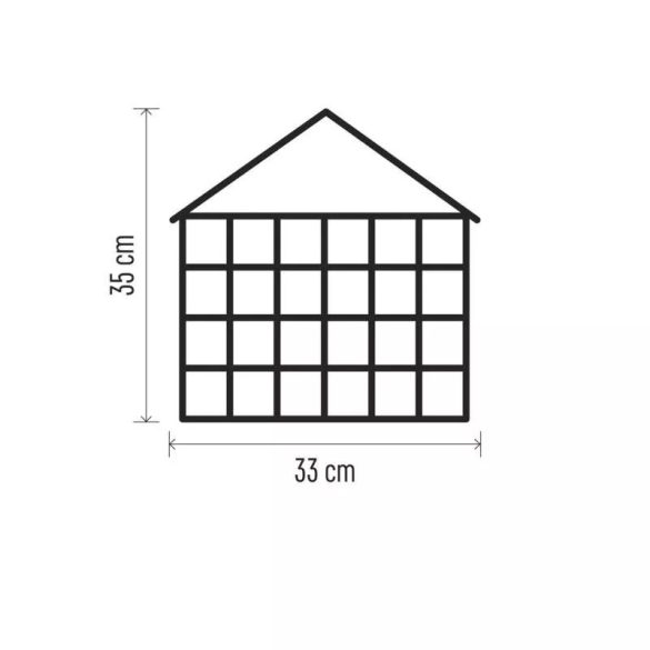 LED adventi naptár, fa, 35x33 cm, 2x AA, beltéri, meleg fehér, időzítő DCWW02