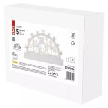 LED karácsonyi betlehem, fa, 14 cm, 3x AA, beltéri, meleg fehér, időzítő ZY2314