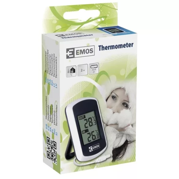 EMOS DIGITÁLIS HŐMÉRŐ VEZETÉKES E0041