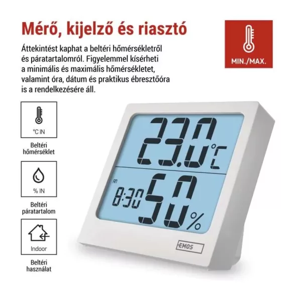 EMOS Hő- és nedvességmérő E0114N
