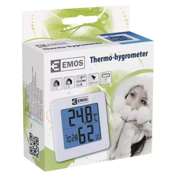 EMOS HŐMÉRŐ NEDVESSÉGMÉRŐVEL E0114