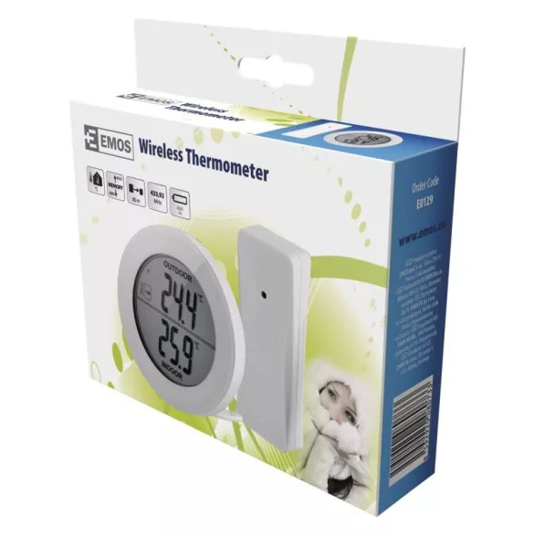 EMOS HŐMÉRŐ VEZETÉK NÉLKÜLI E0129