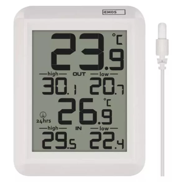 EMOS Digitális hőmérő vezetékes E0422