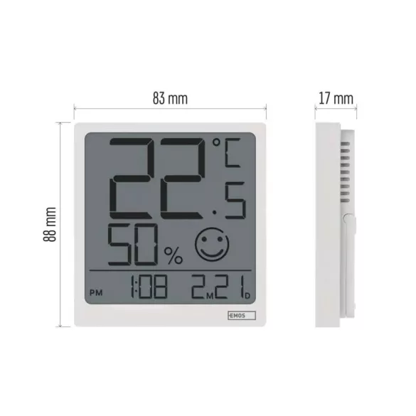 EMOS HŐMÉRŐ NEDVESSÉGMÉRŐVEL E0522