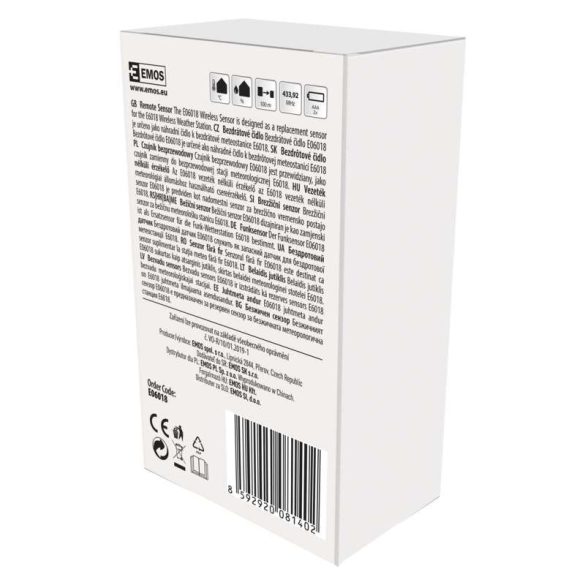 EMOS VEZETÉK NÉLKÜLI ÉRZÉKELŐ E06018