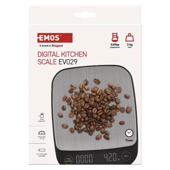 EMOS KONYHAI MÉRLEG EV029 FEKETE