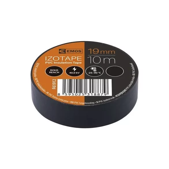EMOS SZIGETELŐSZALAG 19/10 FEKETE F61912