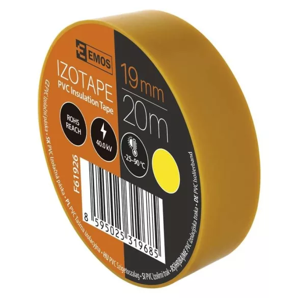EMOS SZIGETELŐSZALAG 19/20 SÁRGA F61926