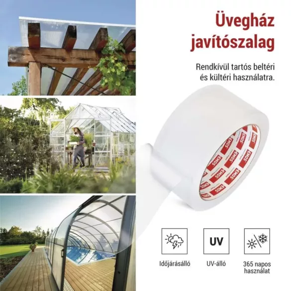 EMOS javító ragasztószalag polikarbonáthoz és üveghez,25mx50mm,átlátszó F6200