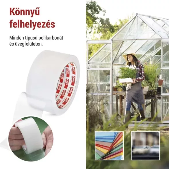 EMOS javító ragasztószalag polikarbonáthoz és üveghez,25mx50mm,átlátszó F6200