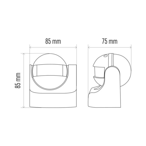 EMOS Mozgásérzékelő (PIR) IP44 12m 180° G1120
