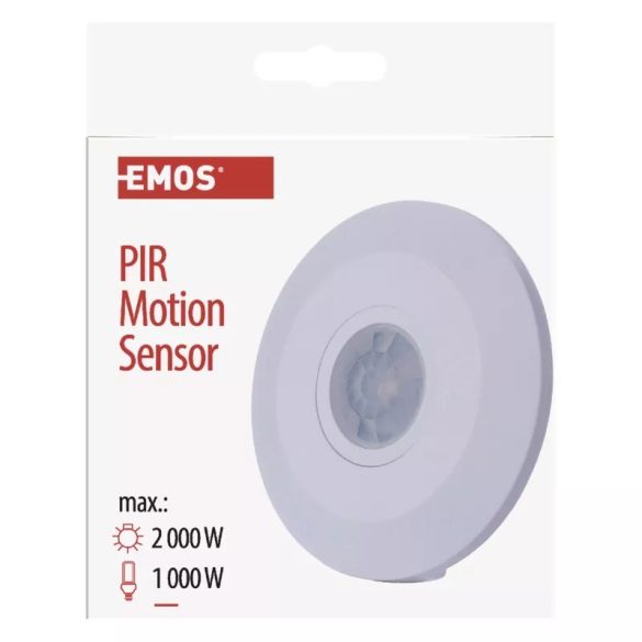 EMOS Mozgásérzékelő (PIR) IP20 6m 360° 115×115×25 mm  G1150