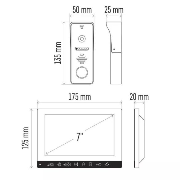 EMOS VIDEÓ KAPUTELEFON SZETT EM-10AHD H3010