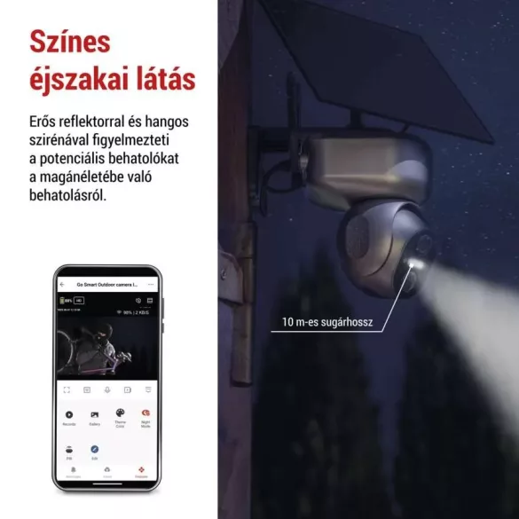 GoSmart 4G/LTE kültéri forgatható kamera IP-6000 OWL, szürke H4058