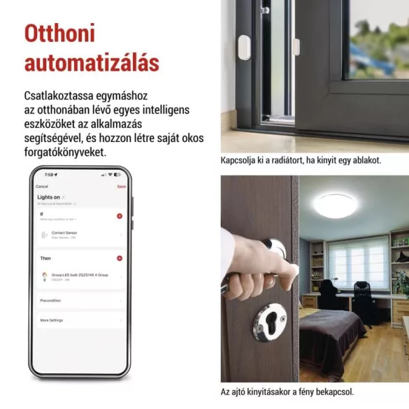 GoSmart vezeték nélküli ajtóérzékelő IP-2011Z, ZigBee